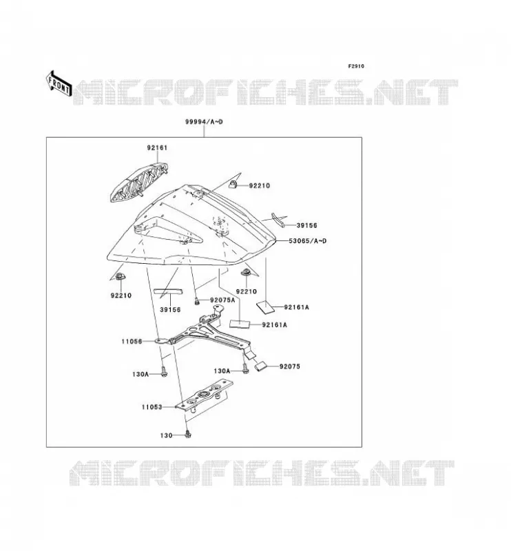ACCESSOIRE (COUVRE SELLE) Kawasaki MOTOS 1000 2012 NINJA ZX-10R ABS  ZX1000KCF