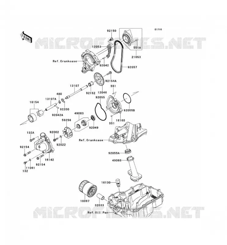 POMPE A HUILE Kawasaki MOTOS 1000 2012 NINJA ZX-10R ABS  ZX1000KCF