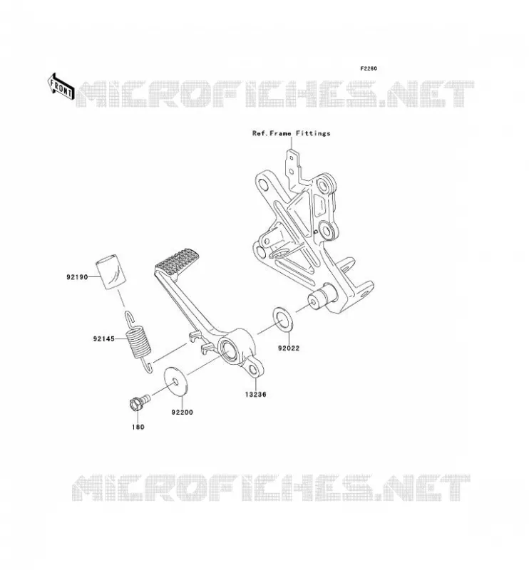 PEDALE DE FREIN/TORQUE LINK Kawasaki MOTOS 1000 2013 NINJA ZX-10R ABS  ZX1000KDF