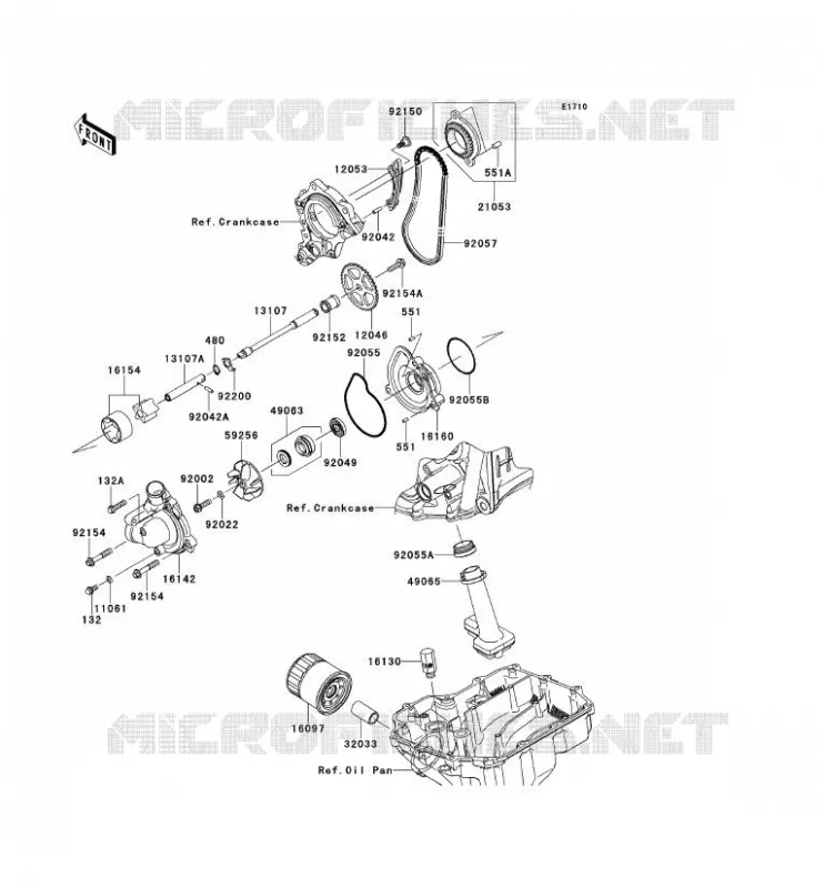 POMPE A HUILE Kawasaki MOTOS 1000 2013 NINJA ZX-10R ABS  ZX1000KDF