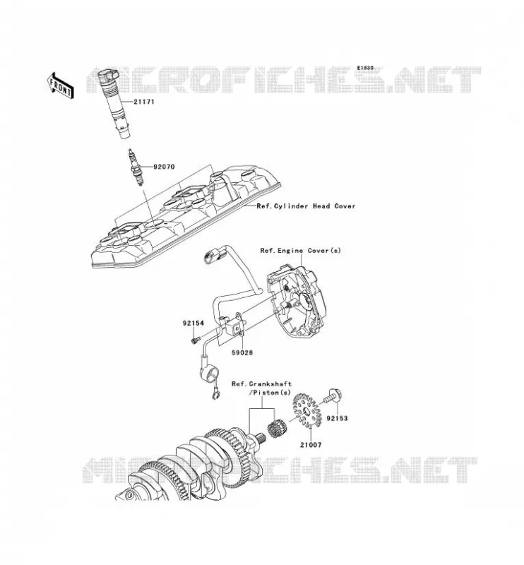 SYSTEME D&acute;ALLUMAGE Kawasaki MOTOS 1000 2013 NINJA ZX-10R ABS  ZX1000KDF