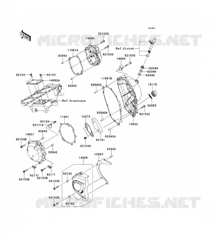 COUVERCLES MOTEUR Kawasaki MOTOS 1000 2014 NINJA ZX-10R ABS  ZX1000KEF