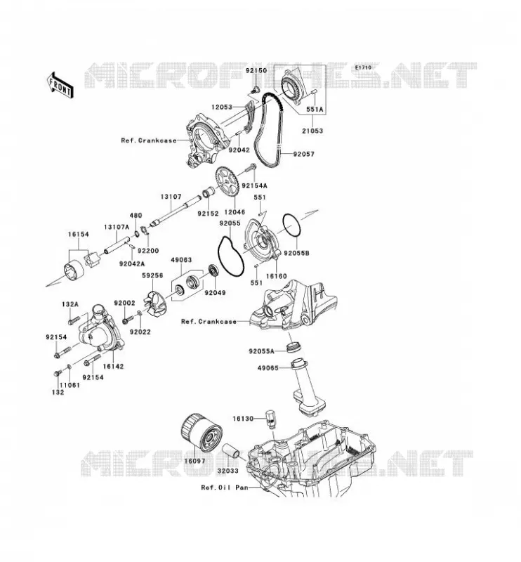 POMPE A HUILE Kawasaki MOTOS 1000 2014 NINJA ZX-10R ABS  ZX1000KEF