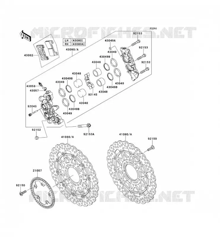 FREIN AVANT Kawasaki MOTOS 1000 2014 NINJA ZX-10R ABS  ZX1000KEF