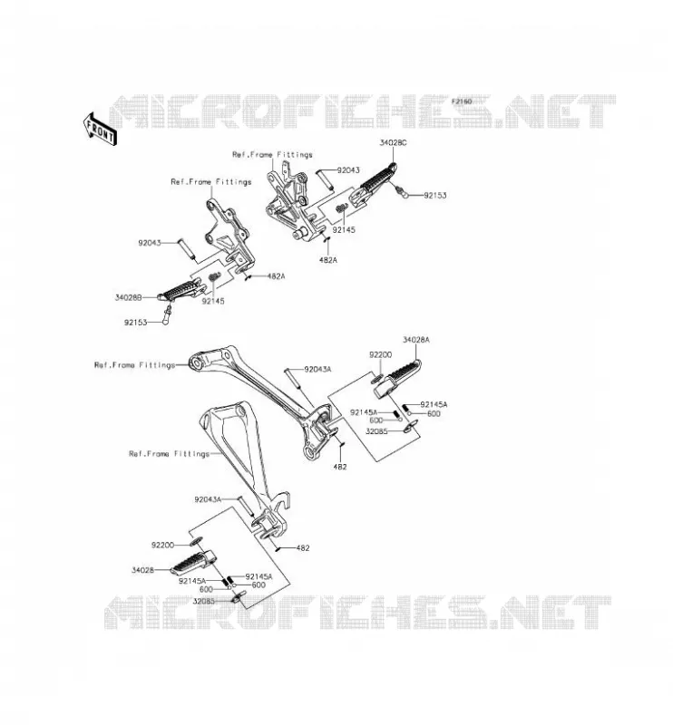REPOSE PIED Kawasaki MOTOS 1000 2015 NINJA ZX-10R ABS  ZX1000KFF