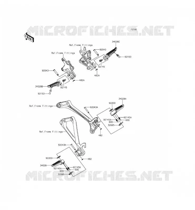 REPOSE PIED Kawasaki MOTOS 1000 2015 NINJA ZX-10R ABS  ZX1000KFFA
