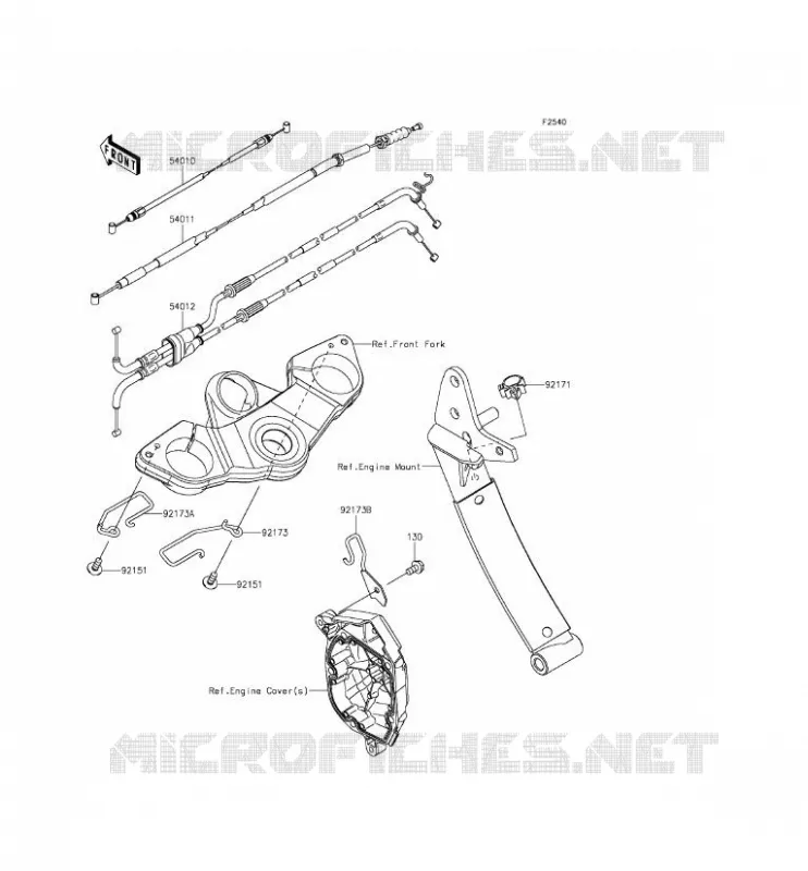 CABLES Kawasaki MOTOS 1000 2014 Z1000SX  ZX1000LEF