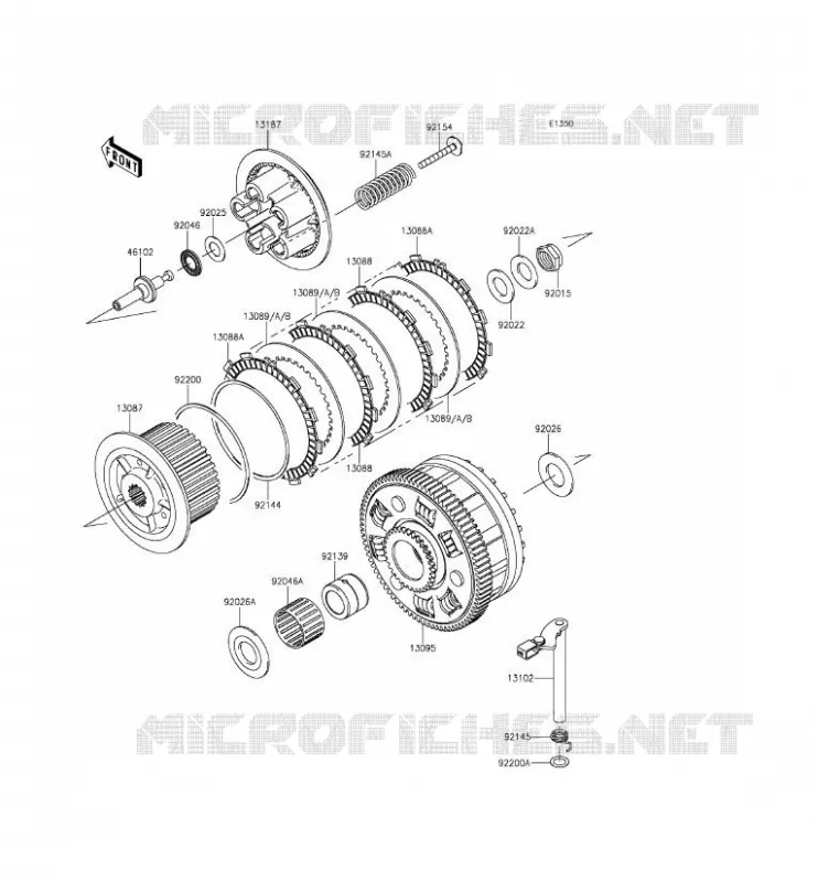 EMBRAYAGE Kawasaki MOTOS 1000 2014 Z1000SX  ZX1000LEF