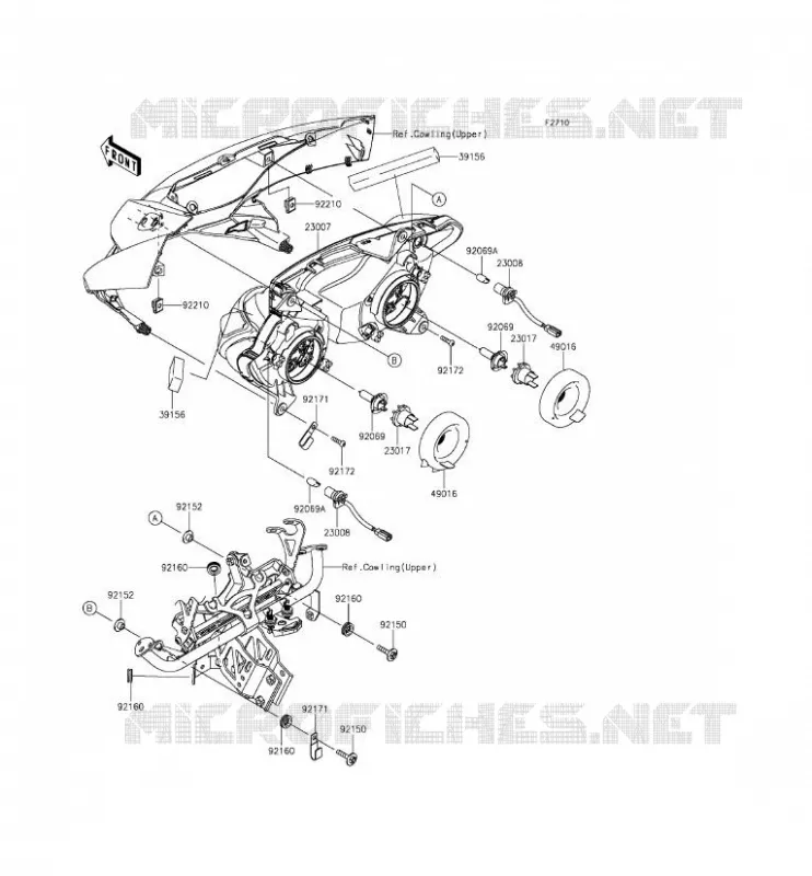 OPTIQUE(S) Kawasaki MOTOS 1000 2014 Z1000SX  ZX1000LEF