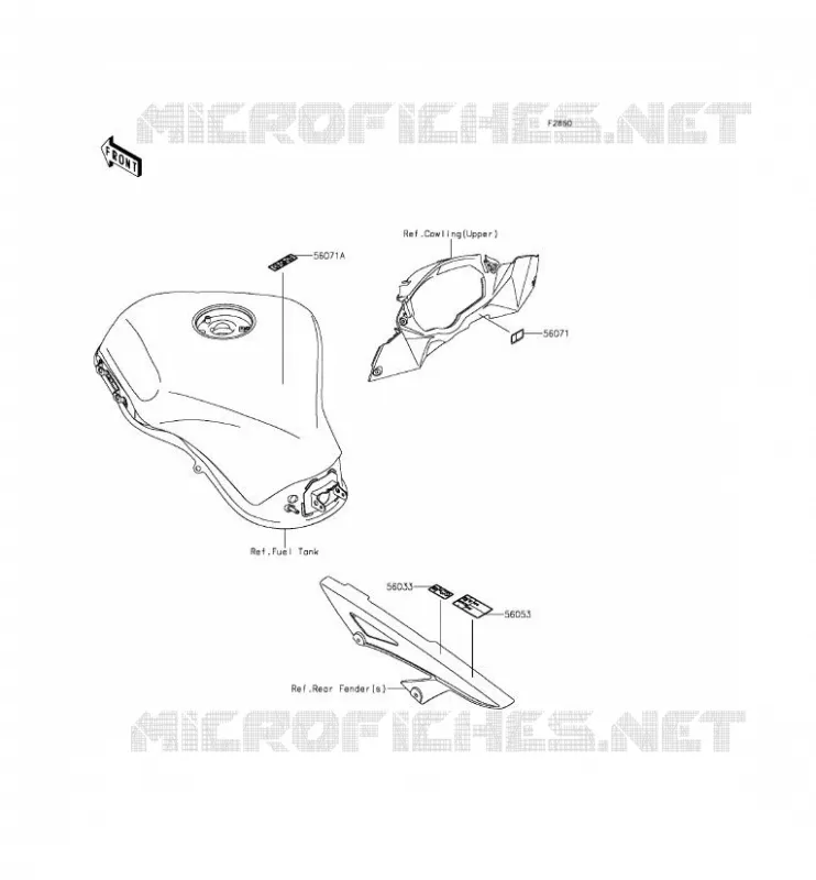 LABEL Kawasaki MOTOS 1000 2014 Z1000SX  ZX1000LEF
