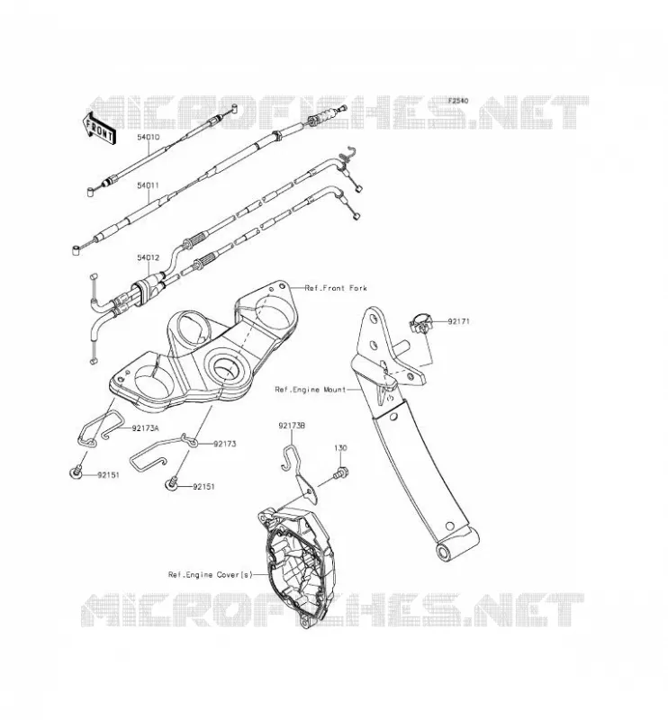 CABLES Kawasaki MOTOS 1000 2014 Z1000SX ABS  ZX1000MEF