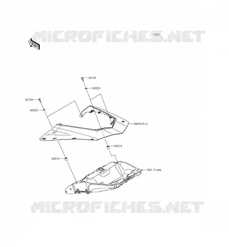 CACHE LAT&Eacute;RAL Kawasaki MOTOS 1000 2014 Z1000SX ABS  ZX1000MEF