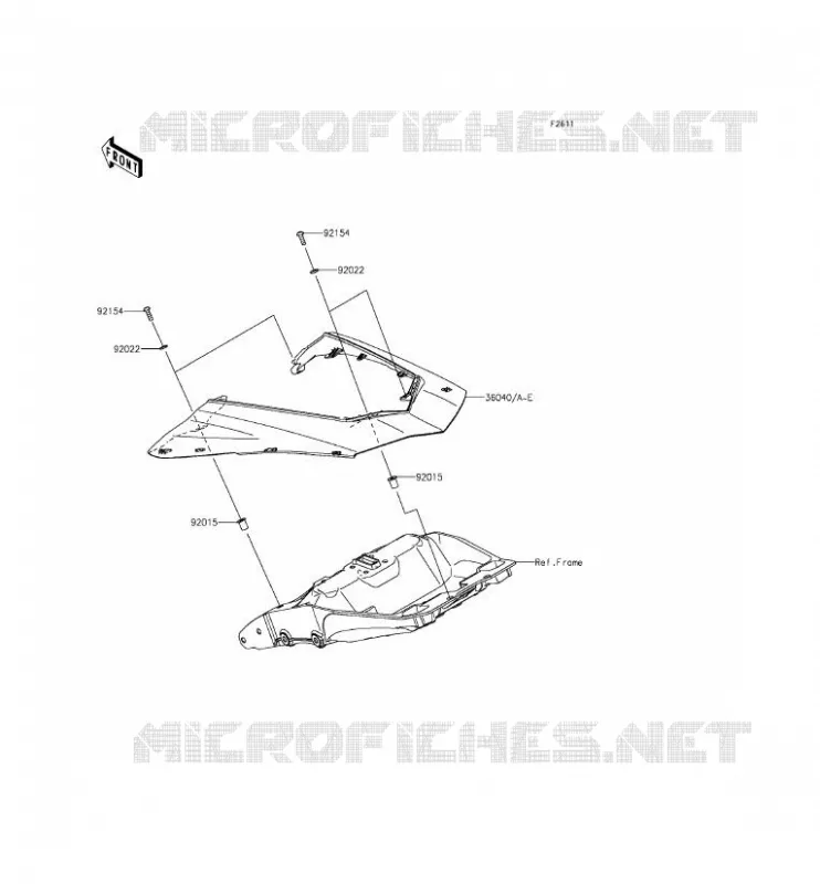 CACHE LAT&Eacute;RAL Kawasaki MOTOS 1000 2014 Z1000SX ABS  ZX1000MEF