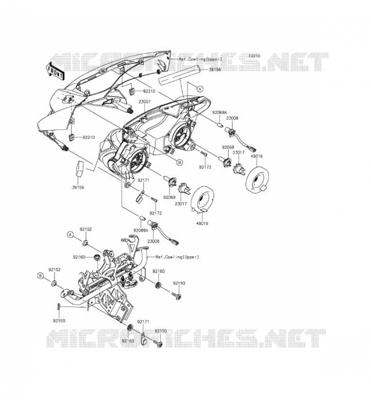 OPTIQUE(S) Kawasaki MOTOS 1000 2014 Z1000SX ABS  ZX1000MEF