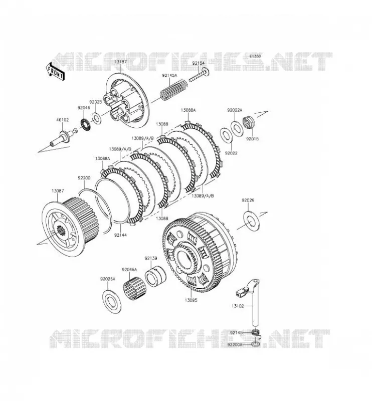 EMBRAYAGE Kawasaki MOTOS 1000 2015 Z1000SX ABS  ZX1000MFF