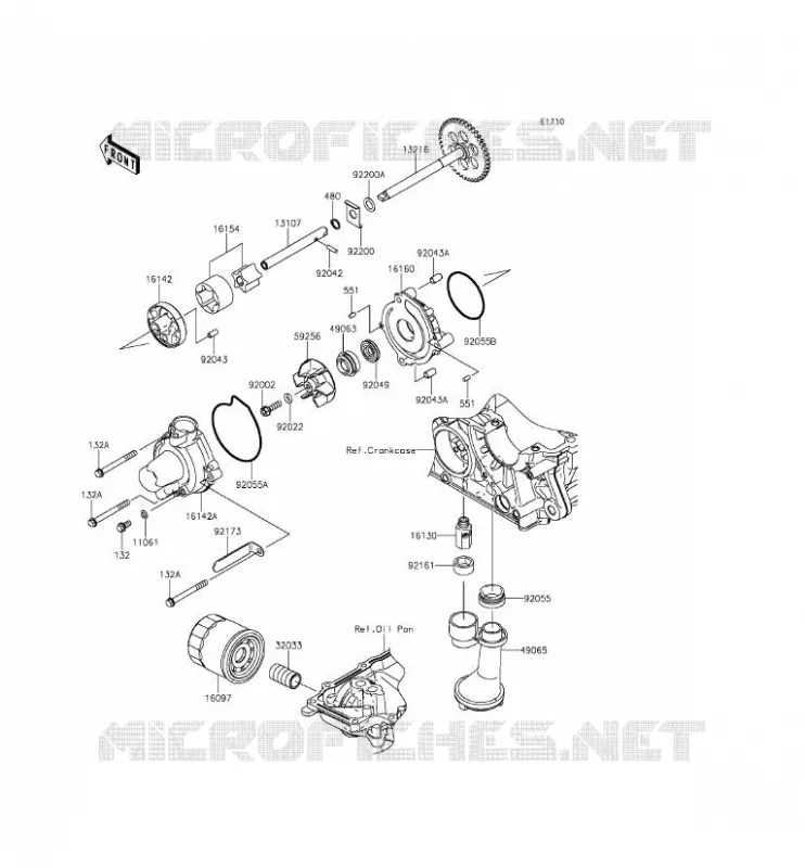 POMPE A HUILE Kawasaki MOTOS 1000 2015 Z1000SX ABS  ZX1000MFF