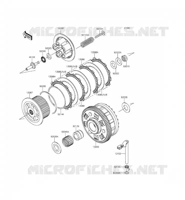 EMBRAYAGE Kawasaki MOTOS 1000 2015 Z1000SX ABS  ZX1000MFF
