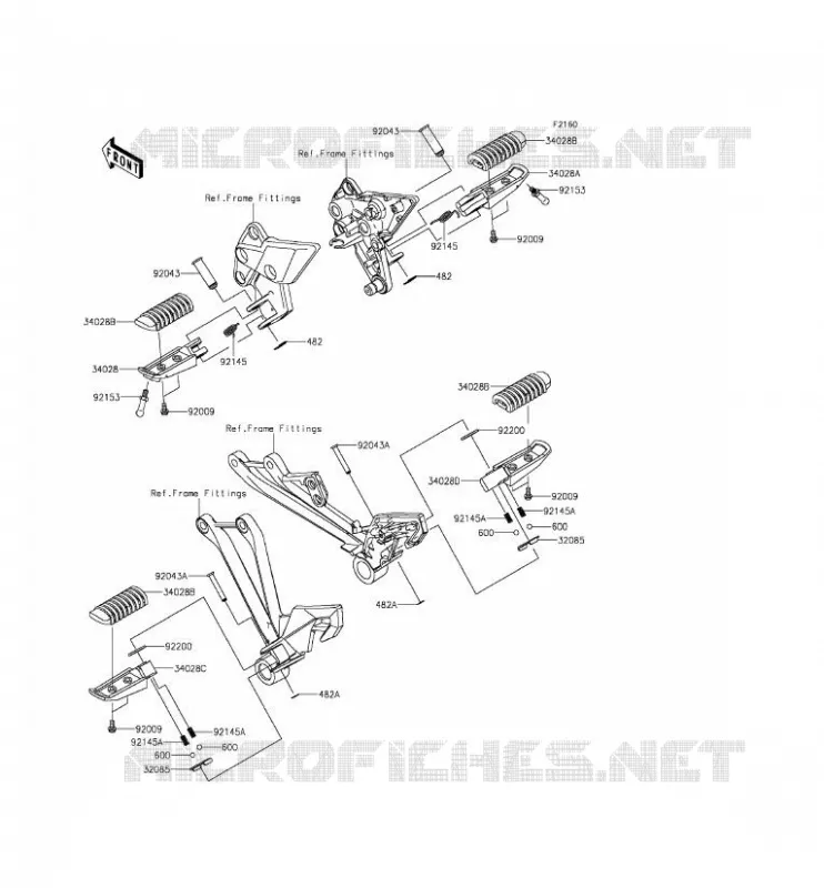 REPOSE PIED Kawasaki MOTOS 1000 2015 Z1000SX ABS  ZX1000MFF