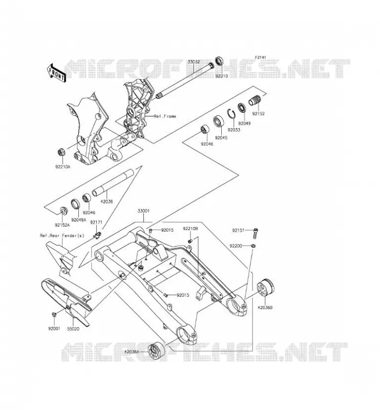 BRAS OSCILLANT Kawasaki MOTOS 1000 2015 Z1000SX ABS  ZX1000MFF