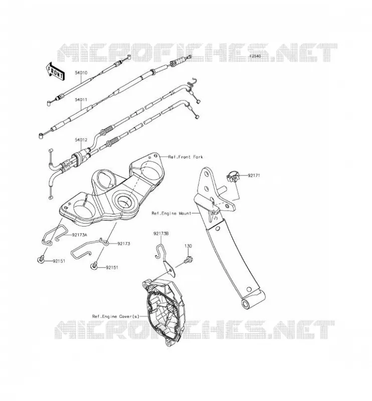 CABLES Kawasaki MOTOS 1000 2015 Z1000SX ABS  ZX1000MFF