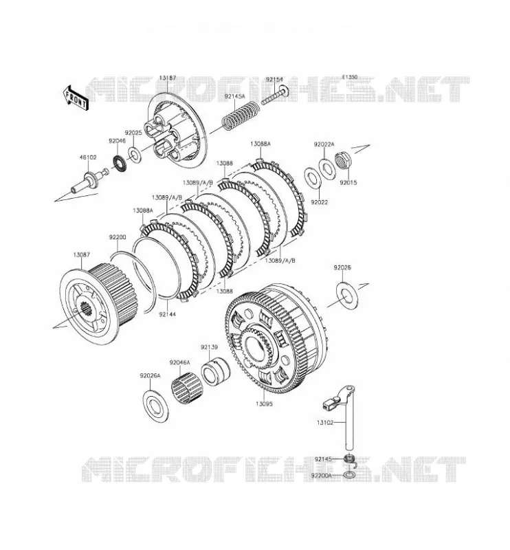 EMBRAYAGE Kawasaki MOTOS 1000 2015 Z1000SX ABS  ZX1000MFF