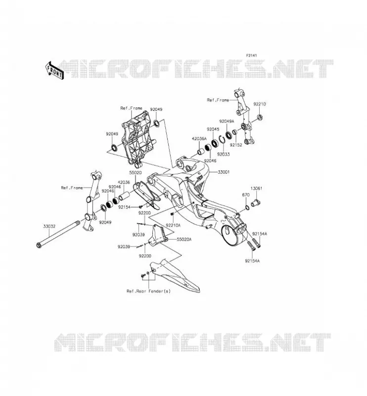 BRAS OSCILLANT Kawasaki MOTOS 1000 2015 NINJA H2R  ZX1000PFF
