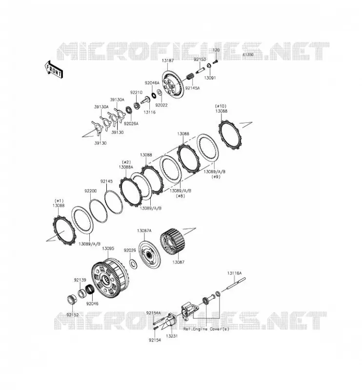 EMBRAYAGE Kawasaki MOTOS 1000 2015 NINJA H2R  ZX1000PFF