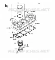 CYLINDRE/PISTON pour Kawasaki ZZR1100