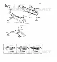 CACHE LAT&Eacute;RAL/GARDE CHAINE pour Kawasaki ZZR1100