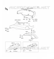 CACHE LAT&Eacute;RAL/GARDE CHAINE pour Kawasaki ZZR1100