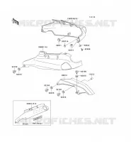 CACHE LAT&Eacute;RAL/GARDE CHAINE pour Kawasaki ZZR1100
