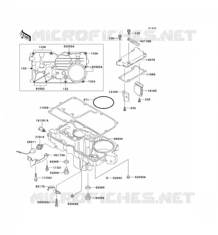 COUVERCLE RENIFLARD/CARTER D'HUILE Kawasaki MOTOS 1100 1995 ZZR1100  ZX1100-D3