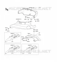 CACHE LAT&Eacute;RAL/GARDE CHAINE pour Kawasaki ZZR1100