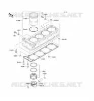 CYLINDRE/PISTON pour Kawasaki ZZR1100
