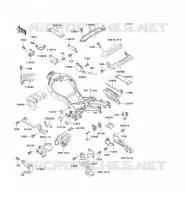 SUPPORT BATTERIE pour Kawasaki ZZR1100