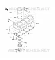 CYLINDRE/PISTON pour Kawasaki ZZR1100