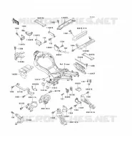 SUPPORT BATTERIE pour Kawasaki ZZR1100