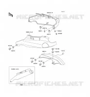 CACHE LAT&Eacute;RAL/GARDE CHAINE pour Kawasaki ZZR1100