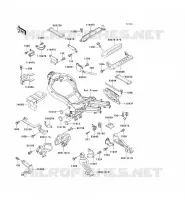 SUPPORT BATTERIE pour Kawasaki ZZR1100