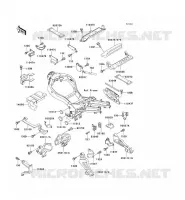 SUPPORT BATTERIE pour Kawasaki ZZR1100