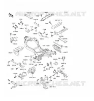 SUPPORT BATTERIE pour Kawasaki ZZR1100