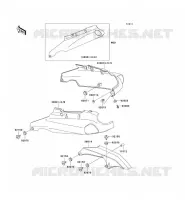CACHE LAT&Eacute;RAL/GARDE CHAINE pour Kawasaki ZZR1100
