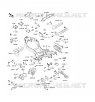 SUPPORT BATTERIE pour Kawasaki ZZR1100