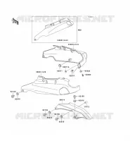 CACHE LAT&Eacute;RAL/GARDE CHAINE pour Kawasaki ZZR1100