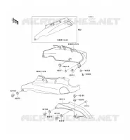 CACHE LAT&Eacute;RAL/GARDE CHAINE pour Kawasaki ZZR1100