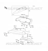 CACHE LAT&Eacute;RAL/GARDE CHAINE pour Kawasaki ZZR1100