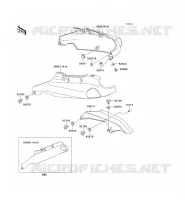 CACHE LAT&Eacute;RAL/GARDE CHAINE pour Kawasaki ZZR1100