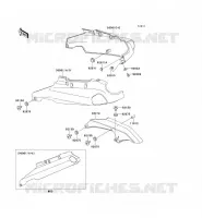 CACHE LAT&Eacute;RAL/GARDE CHAINE pour Kawasaki ZZR1100