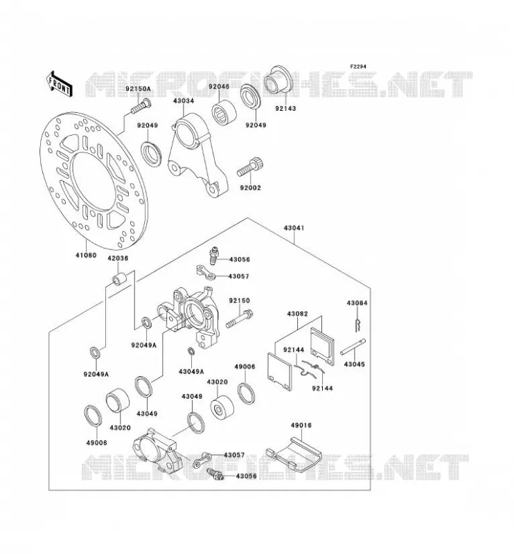FREIN ARRIERE Kawasaki MOTOS 1100 2000 ZZR1100  ZX1100-D8