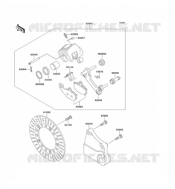 FREIN ARRIERE Kawasaki MOTOS 1100 1995 GPZ1100  ZX1100-E1